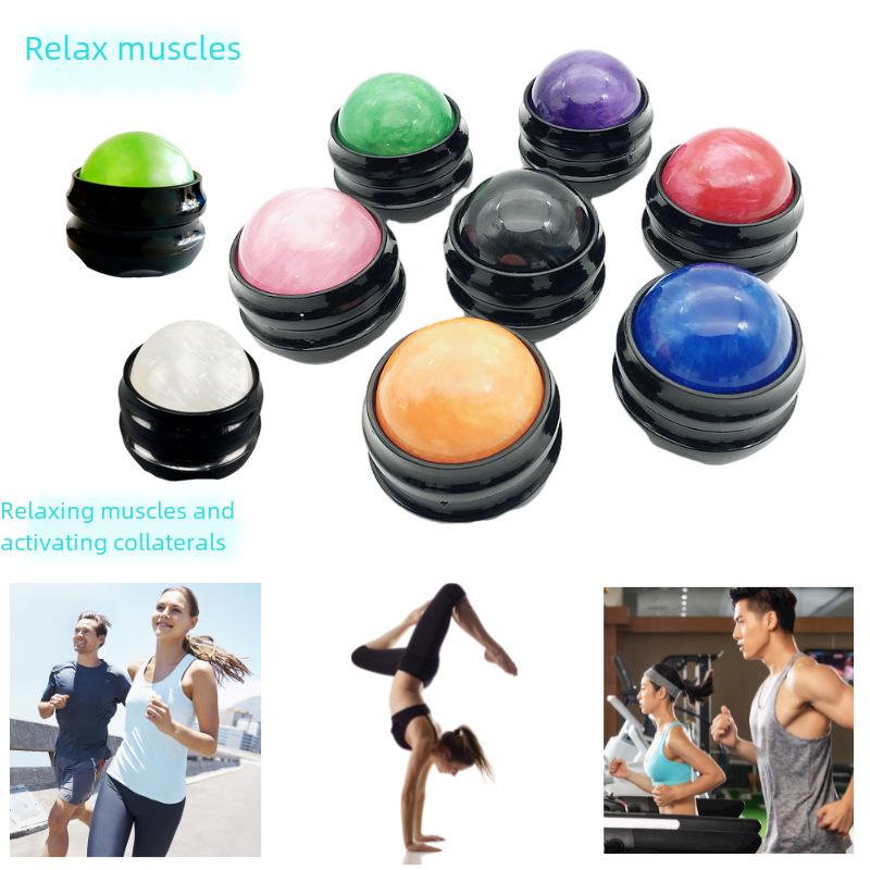 Resin Yoga Massage Ball - Relax Muscles & Target Meridians with Essential Oil Roller