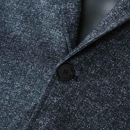 Men Suit Coat Business Coat Formal Lapel Plaid Print Long Sleeve Cardigan Double Buttons Patch Pockets Anti-wrinkle Groom Wedding Suit Jacket