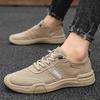 Men'S Canvas Shoes Summer Breathable Work Walking Sneakers Soft Bottom Non-Slip Lightweight Driving Loafers Sapato Masculino