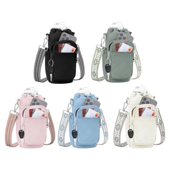 Sports Water Bottle Bag Thermal Insulated Kettle Holder Lightweight Crossbody Water