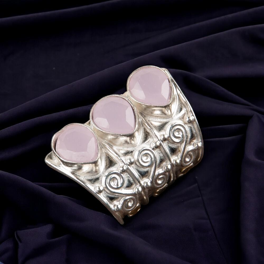 Rose Chalcedony Gemstone 925 Sterling Silver Jewelry Ring For Anniversary Gift RR-20-13