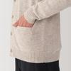 MUJI Washable Wool Size Size Small Men's Mid-Gauge V-Neck Cardigan, Oatmeal, AA0PHA4A, Men's
