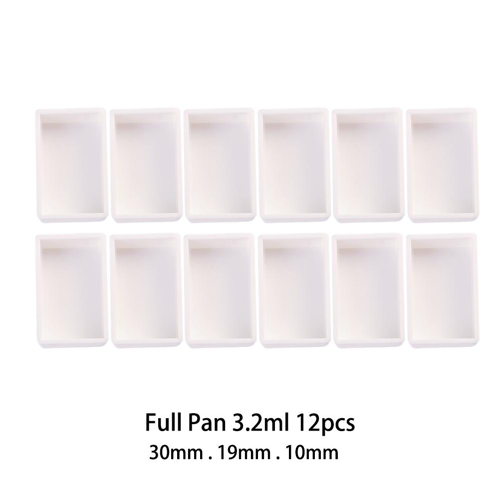 3.2ml 6/12/24/36/48pcs Artists Empty Full Pan Half Pans Paint Palette Art Supplies Watercolor Paint Grid Painting Supplies