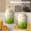 Trådløs juicerkop med sugerørslåg, 800 ml bærbar blender til smoothies, Trådløs juicekop med 38 klinger, Knus is, Rejseessentiel