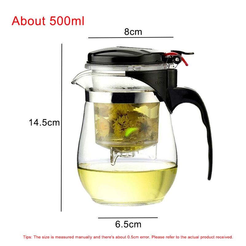 Hoge kwaliteit hittebestendige glazen theepot Chinees theeservies kung fu theeservies Puer ketel koffie glazen pot Handige kantoortheepot