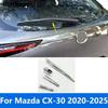 Rear Window Wiper Cover Trim For Mazda CX-30 CX30 -2024 2025 Chrome Windscreen Wash Strip Exterior Accessories Car Styling