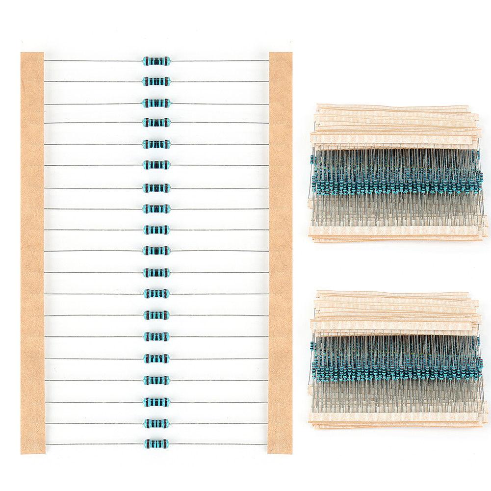 300 or 600 Metal Film Resistor Pack Assorted Kit High Precision Low Noise 30 Kinds 10R To 1M Resistance
