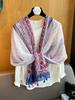 Women'S Floral Print Scarf 180X90Cm Warm Fashion Shawl With Tassels Lightweight Rectangular Sand-Proof Beach Wrap Muslim Hijab