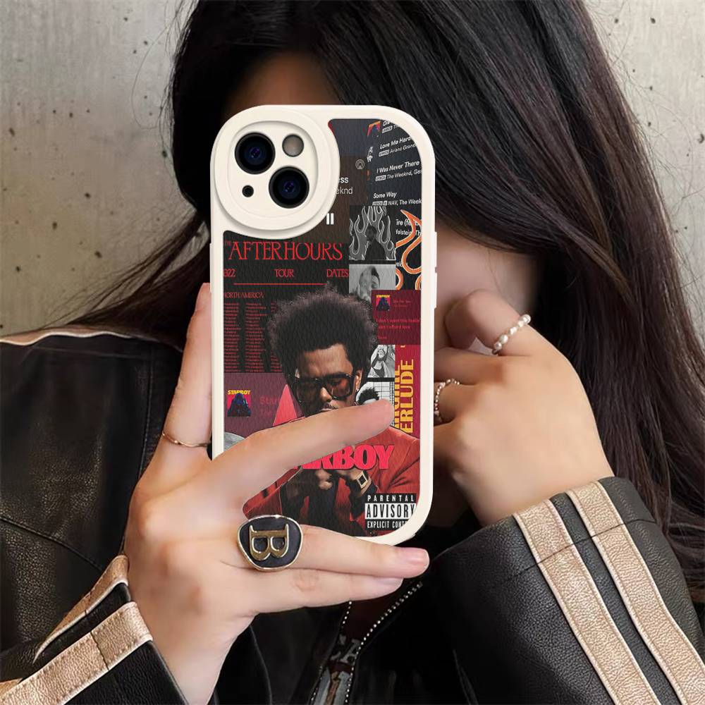 Popular Hip Hop Rapper The Weeknd Phone Cover For IPhone 11 12 13 14 15 16 Pro Max Mini Plus Soft Leather Case