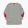 Saint JameS Bojan Stripe Elbow Heart Patch Women S Long Sleeve Tee 8649