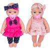 12'' Reborn Lifelike Toy Figure Interaction Toy Full Body Vinyl Simulation Baby Bath for Doll that Look Real for w/ Eyes