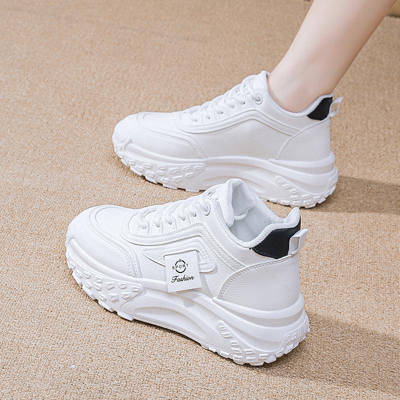 Trendy Ležérní Vysoké Dámské Boty 2024 Zima Nové Plyšové Dad Shoes Dámské Pohodlné Sportovní Dámské Vulkanizované Boty Trafza