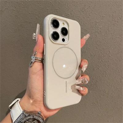 Luxusní Měkký Magsafe Bezdrátové Nabíjení Pouzdro na Telefon Pro iPhone 16 15 14 13 12 11 Pro Max X Xs 7 8 Plus SE4 Magnetický Nárazník Zadní Kryt
