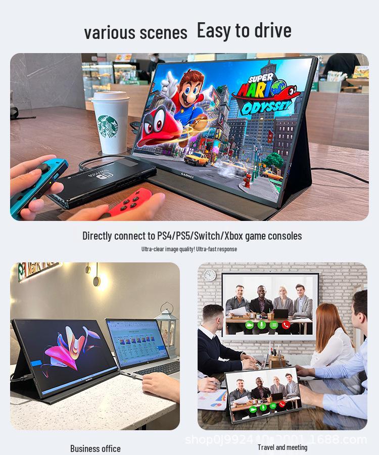 16-inch 4K Portable Monitor, 144Hz Mobile and Laptop Secondary Display