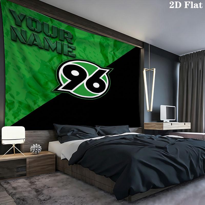 Hannover 96 Custom Name Wall Tapestry Aesthetic Wall Hanging Printed Fabric Blanket Decorative Tapestries for Bedroom Living Room Home Decor