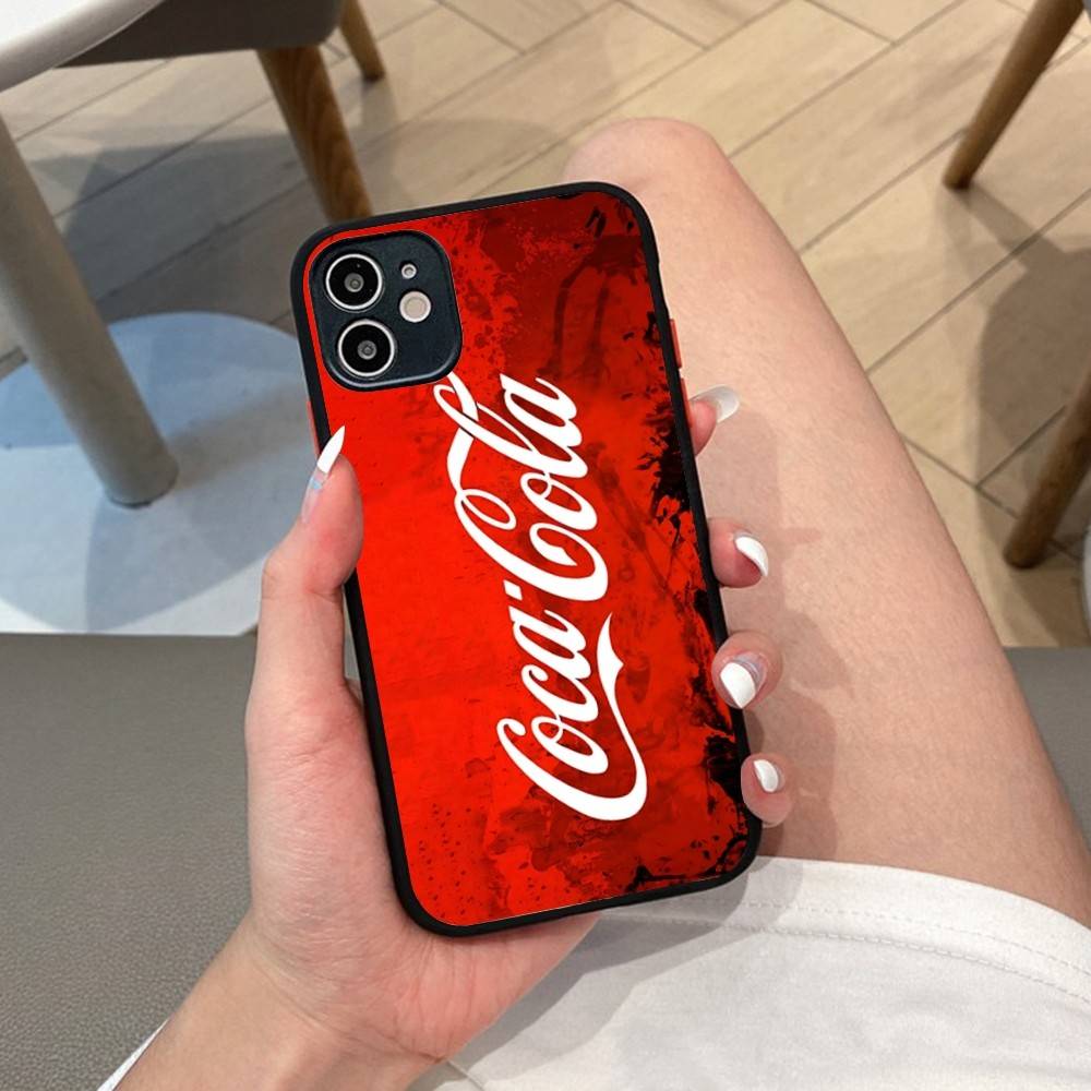 C-Coca C-cola Vintage Logo For IPhone 15 16 Pro Max 11 12 13 14 XS XR X Plus 16E Matte Translucent Phone Cover