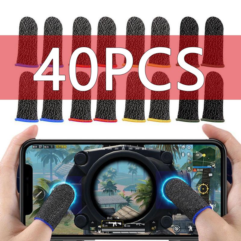 20/40PCS Gaming Finger Sleeve Breathable Fingertips For PUBG Mobile Games Touch Screen Finger Cots Cover Sensitive Mobile Touch