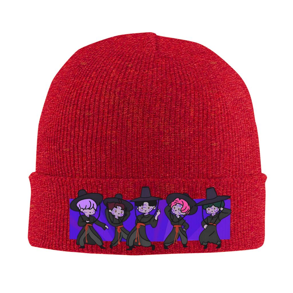 Cute demons idol boys in dark Beanie Hats  Knitting Hat Men Women Unisex Fashion Warm Soft Caps Winter Sport Bonnet Hats