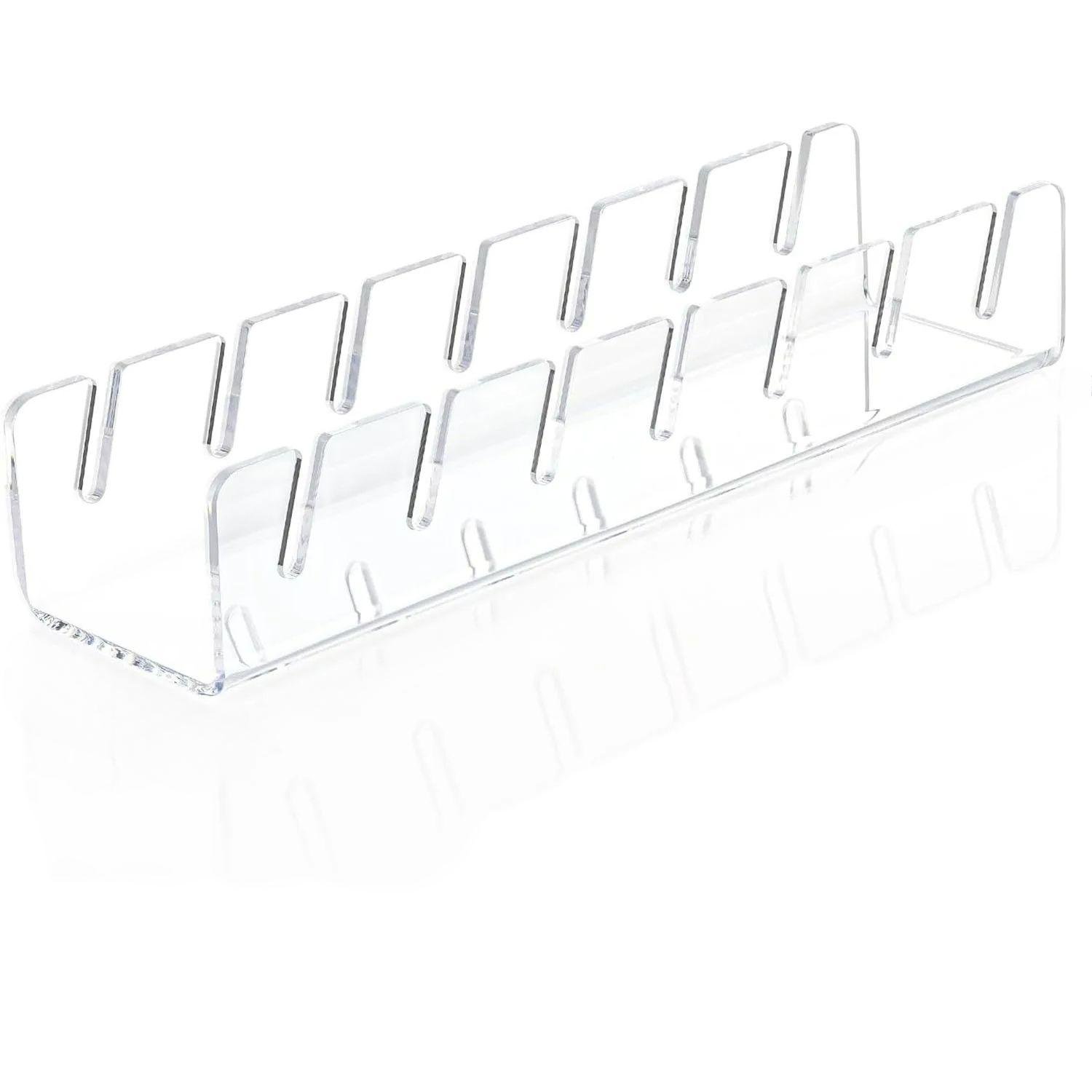 Стеллаж для показа бейсбольной кепки с 7 отверстиями прочный прозрачный акриловый держатель для шляпы для домашнего шкафа организация хранения магазины Decoratio белый 798₽