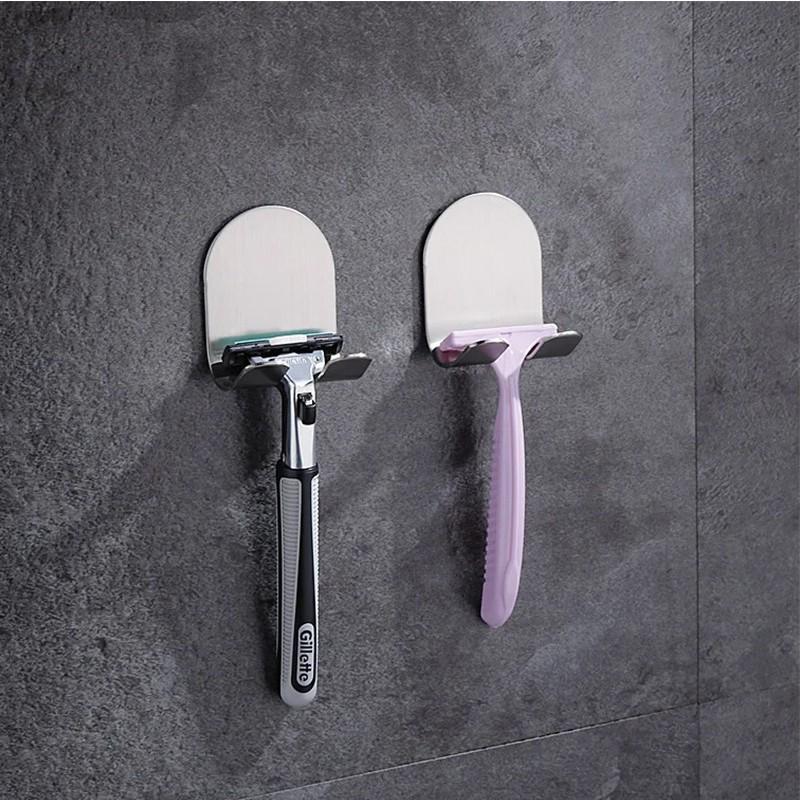 Stainless Steel Razor Stand & Hook for Manual Razors