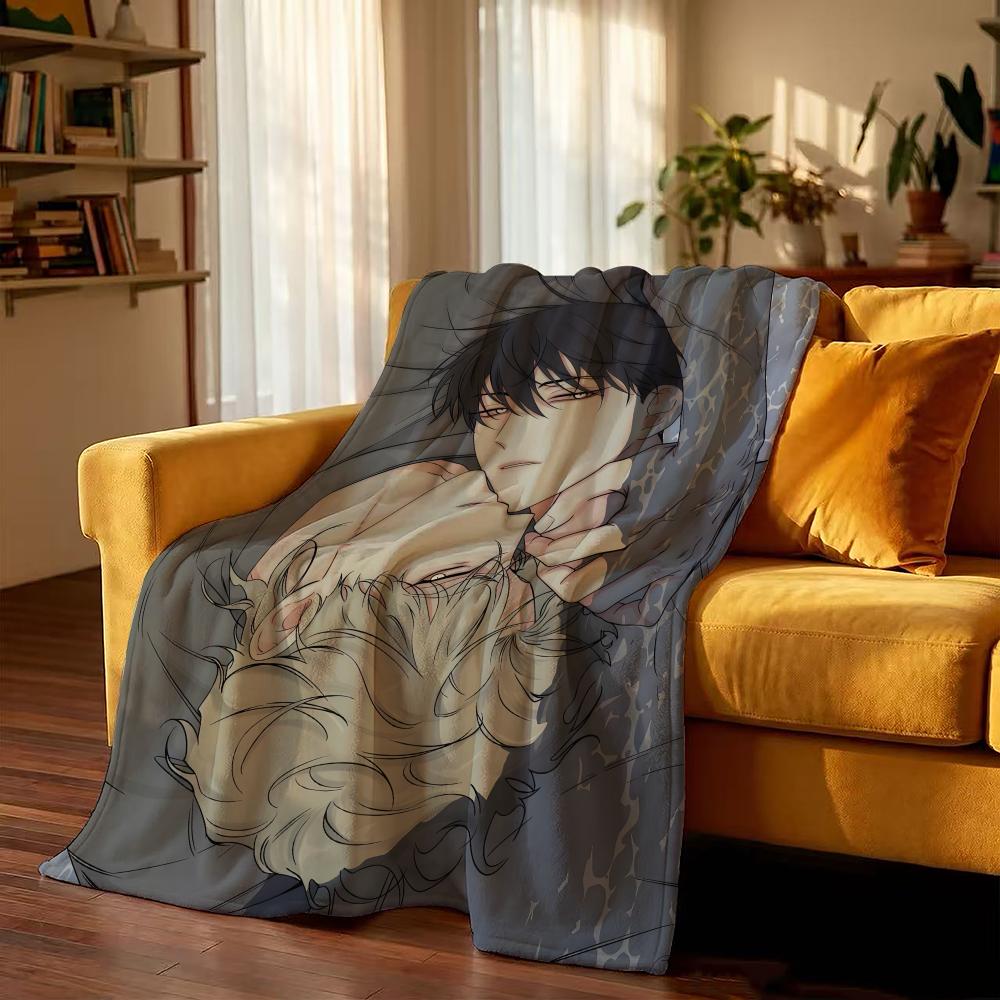 Manhwa L-Low T-Tide I-in T-Twilight Throw Flannel Blanket Skin Soft Suitable for Sofa Living Room Bed Travel and Gifts