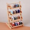 1 Set 1:12 Dollhouse Miniature Display Shelf Bookshelf With 20 Books Model Toy For Doll House Accessories