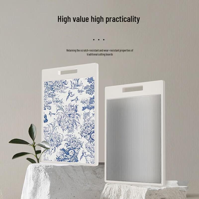 VELOSAN Stainless Steel Double-Sided Chopping Board