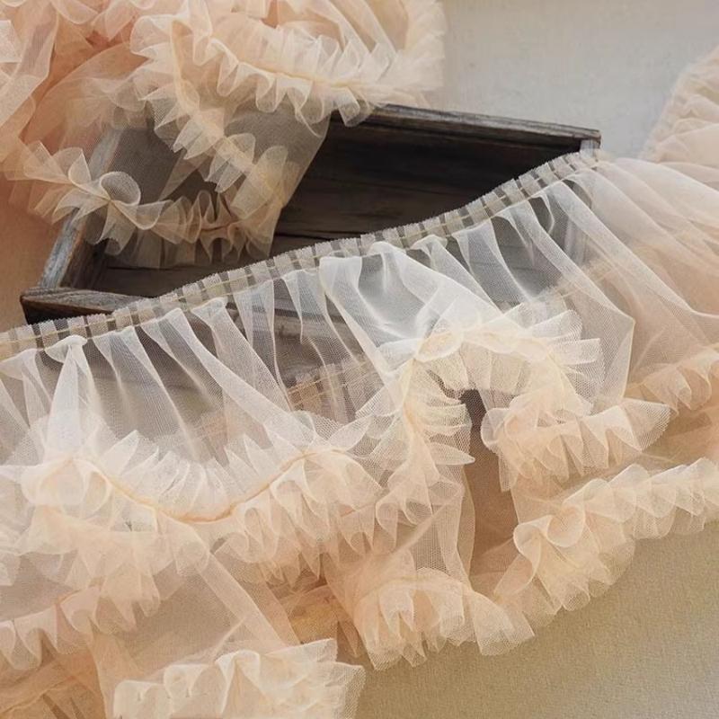 Trend Lolita Fluffy Bottom Lace DIY Clothing Girls Skirt Fabric Swimsuit Underwear Curtains Mosquito Net Edging Sewing Materials