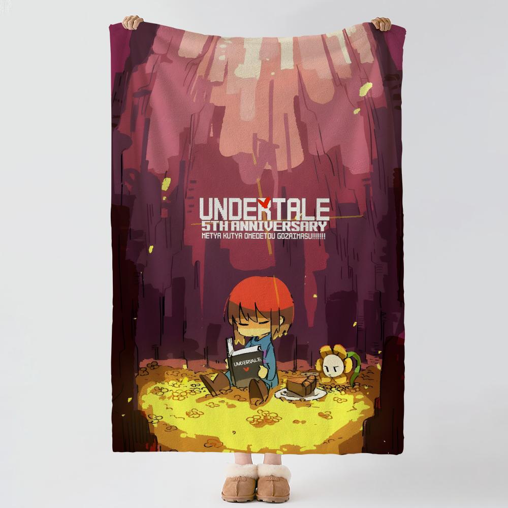 game U-Undertale-e Throw Thick Comfort Flannel Quilt, Multi-scene Use Indoor Outdoor Daily Nap