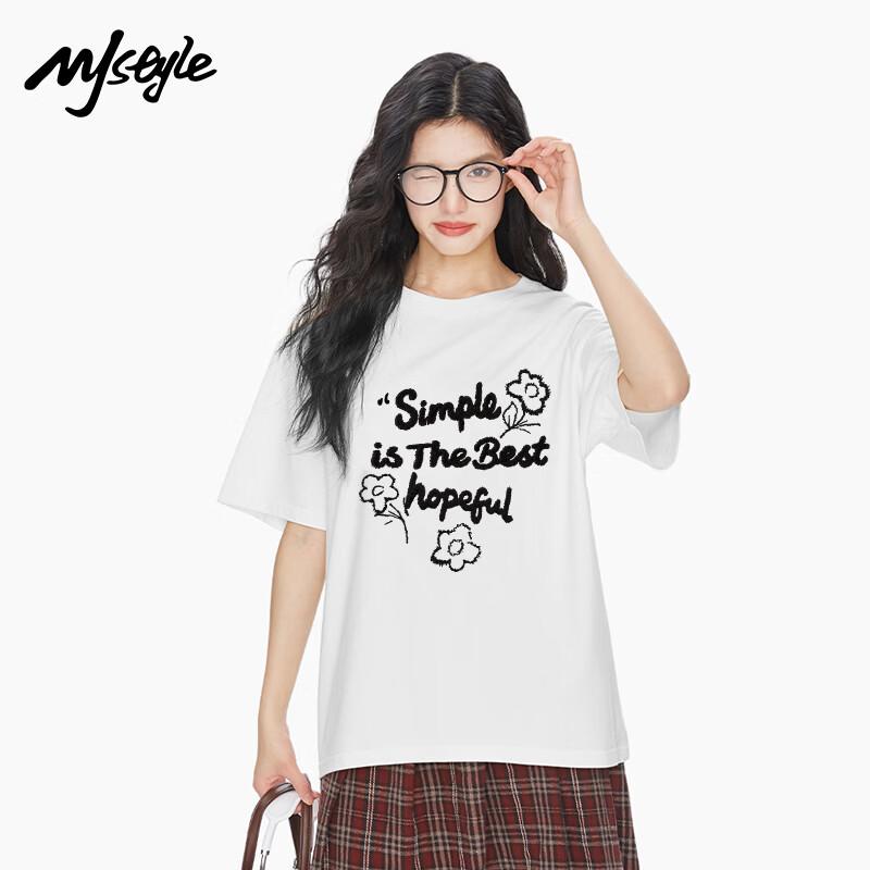 MJ STYLE Women s Cotton Short-Sleeve T-Shirt M