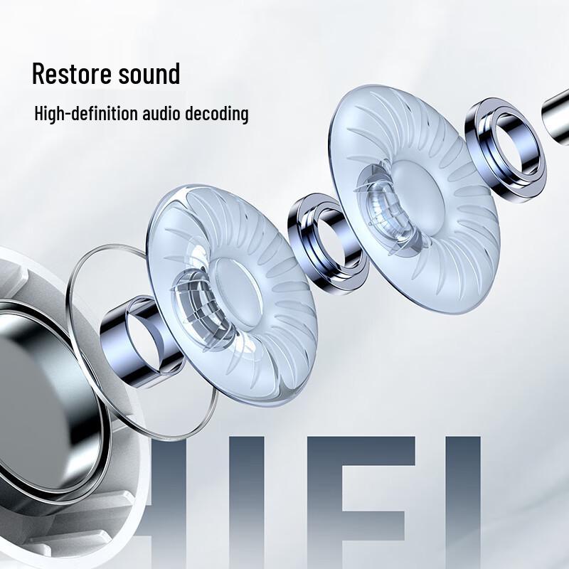 Biaz Bluetooth 5.3 Half-in-Ear Wireless Earphones Compatible with 13/12/11 Pro D51
