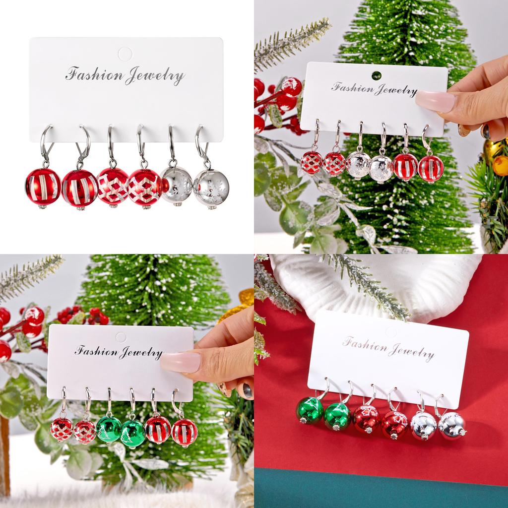 Christmas Sparkling Snowflake Ear Jewelry With Alloy And Acrylic For Women Celebration