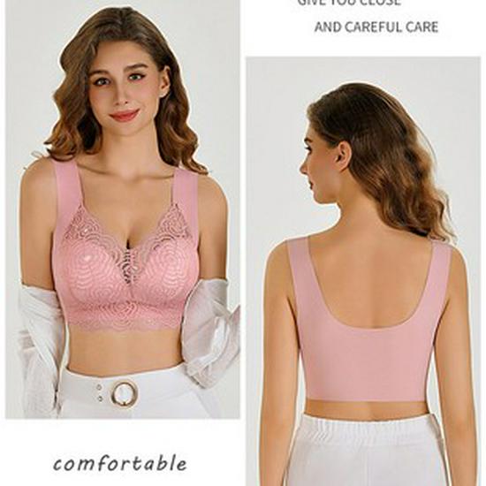 SHEIN Plus Size Lace Nursing & Yoga Bra: Sexy, Seamless, Supportive with Beautiful Back Design