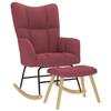 VidaXL Rocking Chair with Footrest Bordeaux Red Fabric, Chair, Relaxation Chair, Recliner, Chair of 4016803