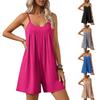 Modischer Lässiger Sommer-Jumpsuit mit Trägern und Shorts für Damen, Lockere Passform, Farbe Lässiger Jumpsuit Shorts