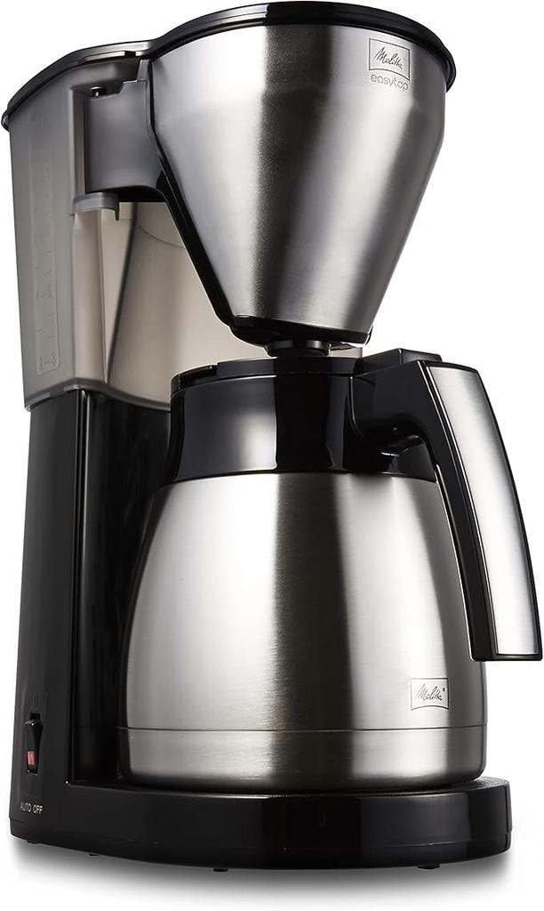 Melitta Easy Top Thermo Coffee Maker Capacity Capacity Stainless Steel Pot Iced [Large 10-Cup / Double-Walled / Coffee]