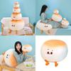 Bread Cute Steamed Plush Stuffed Animal Decorative Pillow For Kids Room Girls