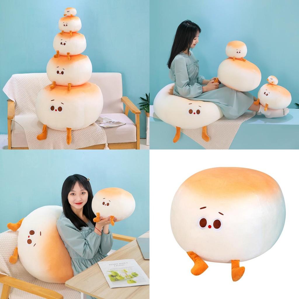 Steamed Bread Cute Plush Stuffed Animal Decorative Pillow For Kids Room Girls