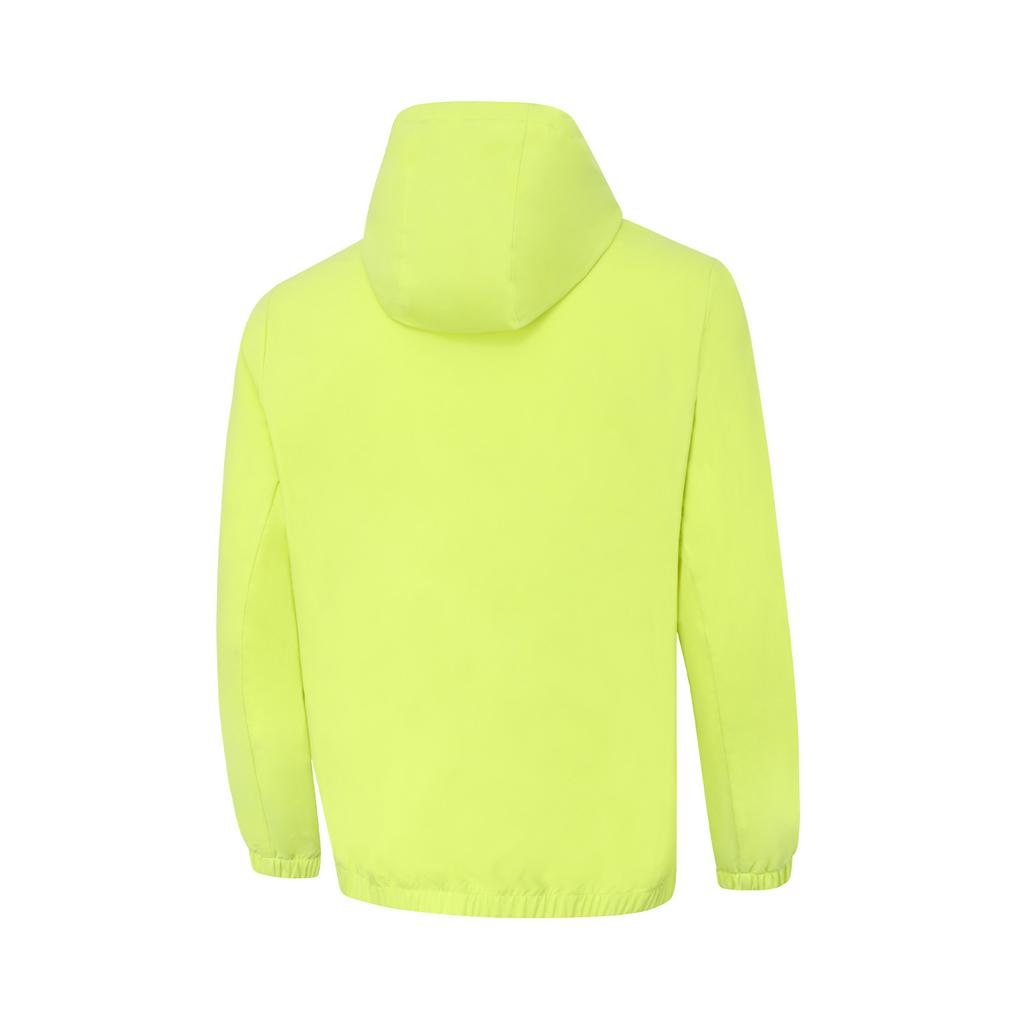 Li Ning Group Purchase Series Logo Raglan Zipper Hooded Sports Windbreaker Men Outerwear Yellow Fluorescent-Green AFDU627-5