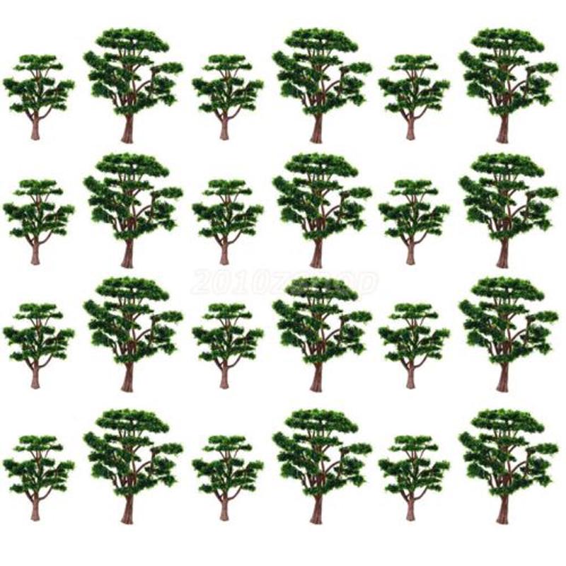 Комплект деревьев для мини сада. 10 шт зелёный