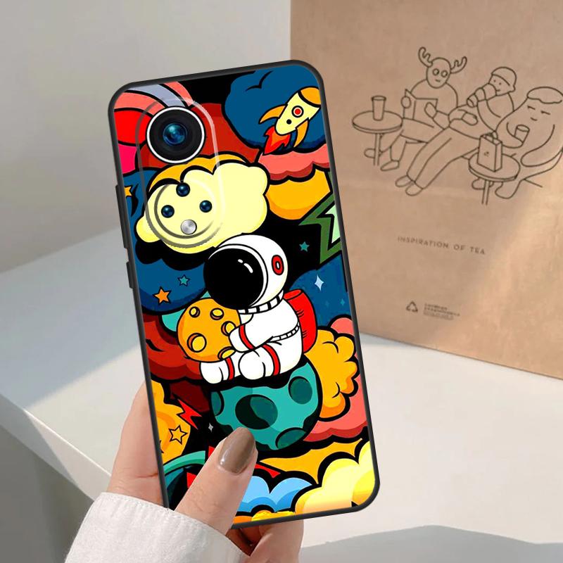 Star Astronaut Cute For Huawei P20 P30 P40 P60 Pro P Smart Nova 9 5T Honor 70 90 50 Magic5 Lite X7a X9a X8a Case