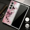 Fantastic Butterfly Print Case For Samsung Z Flip 8 7 6 5 Luxury Plating Leather Skin Folding Phone Cover For Galaxy Z Flip8 Flip7 Flip6
