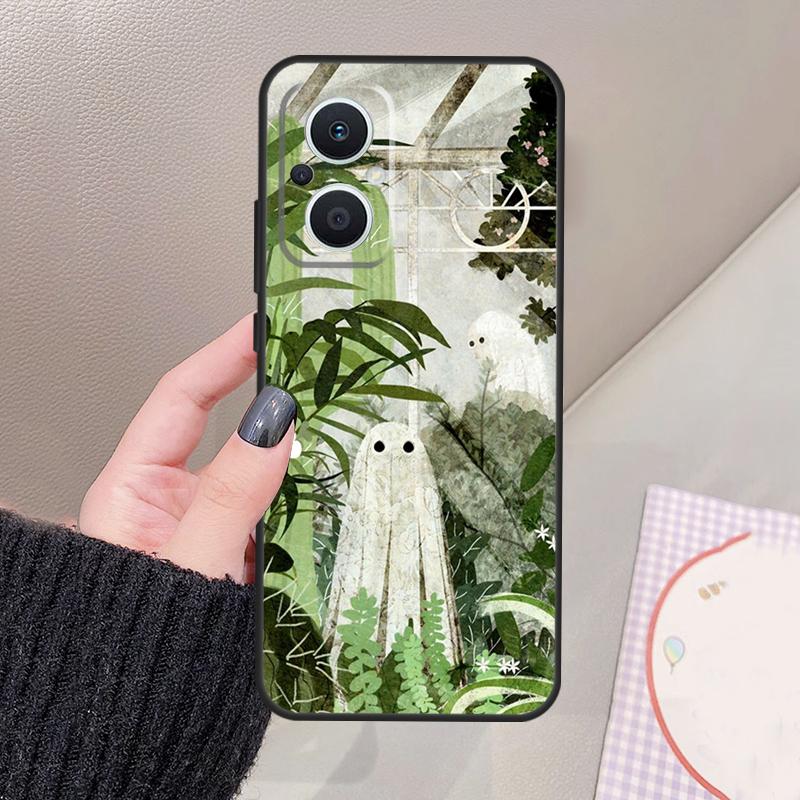 There's A Ghost Funda For OPPO Reno 12 F 11F 13F 14F 10 11 13 14 Pro 7 8 Lite OPPO Find X8 X6 X5 X9 Pro Case