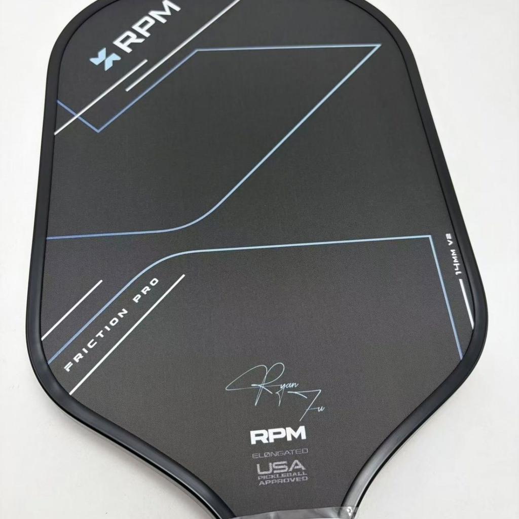 RPM Matte Carbon Pickleball Paddle 14mm/16mm Dual Thickness Thermoformed Pro Tournament Paddle