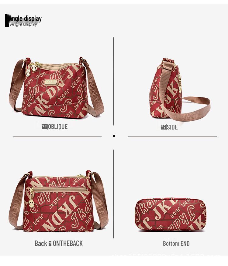 Oxford-Stoff Mehrschichtige Umhängetasche für Damen - Leicht, Vielseitig, Lässige Canvas-Tasche für Mütter