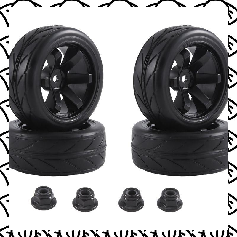 A71Z 4 szt. 12 mm sześciokątne felgi i opony gumowe o średnicy zewnętrznej 2,59 cala do samochodu RC 1/10 On-Road Touring