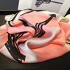 Luxury Polyester Lily Scarves Wrap Square 70x70cm Silk Shawl Versatile Neckerchief Women Fashion