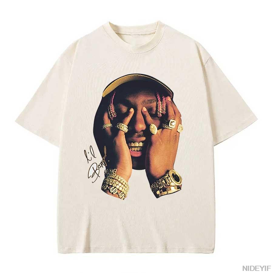 Fashion Heavyweight Hot Selling Lil Yachty Pattern Tshirt Retro Sportswear Hoodie 90s Y2k Pattern Unisex Tshirt K35