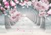 Photomural 3D Wallpaper Pink Jewelry Flowers Self-Adhesive Mural 368x280