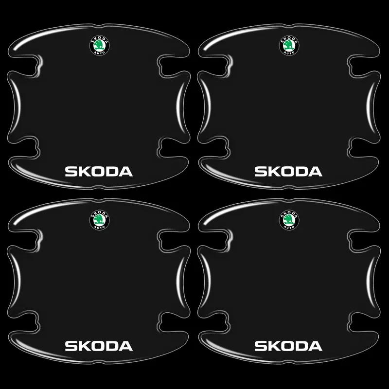Car Sticker Car Door Anti-collision Strip Door Handle Protection Strip For Skoda Octavia Fabia Kamiq Kapoq Kodiaq Rapid SCALA Su NL6